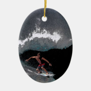 Pijpleiding Surfer-kerstversiering Keramisch Ornament