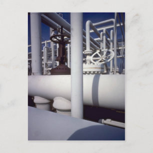 Pijpleiding voor aardolieraffinaderij briefkaart