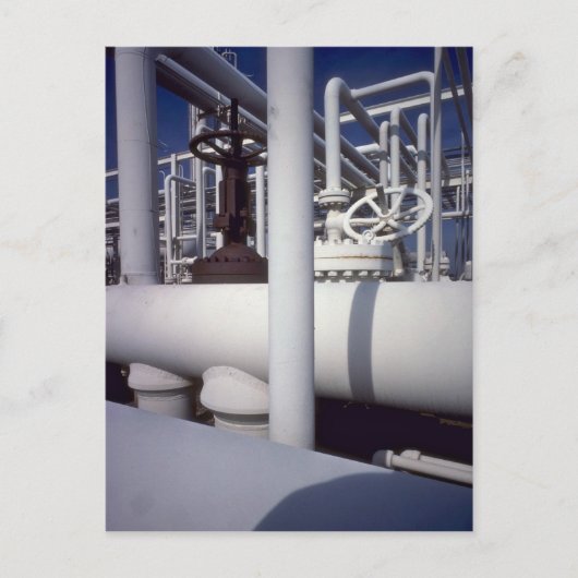 Pijpleiding voor aardolieraffinaderij briefkaart (Voorkant)