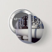 Pijpleiding voor aardolieraffinaderij ronde button 5,7 cm (Voorkant /achterkant)