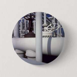 Pijpleiding voor aardolieraffinaderij ronde button 5,7 cm