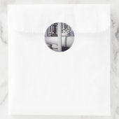 Pijpleiding voor aardolieraffinaderij ronde sticker (Tas)