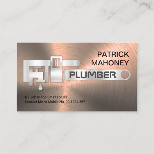 Pijpleiding voor het repareren van de kraan visitekaartje (Voorkant)