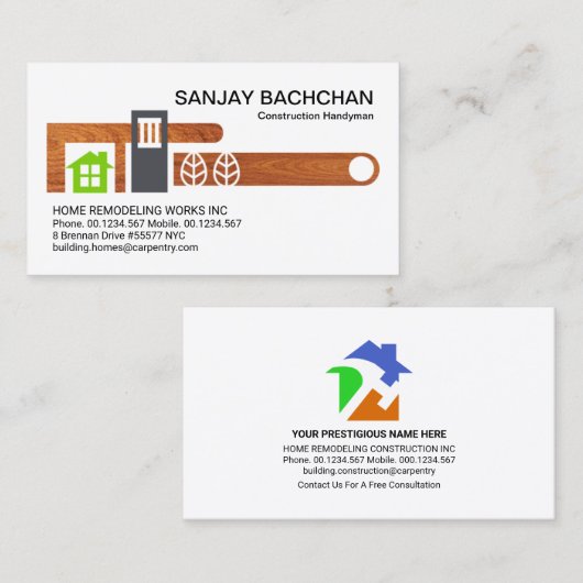 Pijpleiding Wood Layer Landscape Visitekaartje (Voorkant / Achterkant)