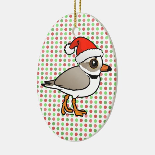 Pijploper Santa Keramisch Ornament (Links)
