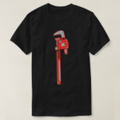 Pijpmoersleutel Loodgieter Pipefitter Expert Loodg T-shirt (Design voorkant)