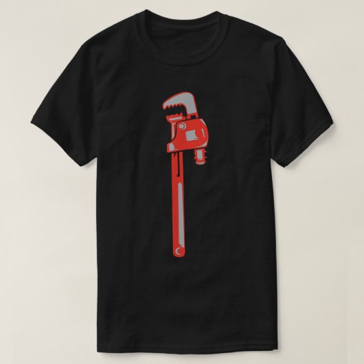 Pijpmoersleutel Loodgieter Pipefitter Expert Loodg T-shirt (Design voorkant)