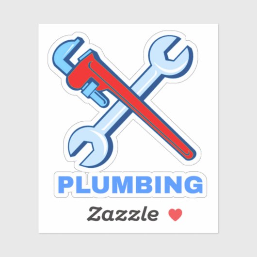 Pijpmoersleutel sanitair sticker (Vel)