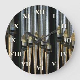 Pijporgaanklok met Romeinse cijfers Ronde Klok