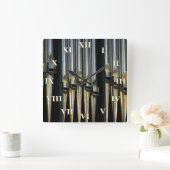 Pijporgaanklok met Romeinse cijfers Vierkante Klok (Huis)