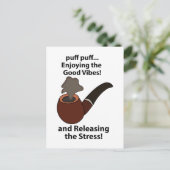 Pijproken Genieten van de goede vibes Pijproken Briefkaart (Staand voorkant)