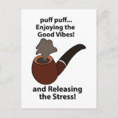 Pijproken Genieten van de goede vibes Pijproken Briefkaart (Voorkant)