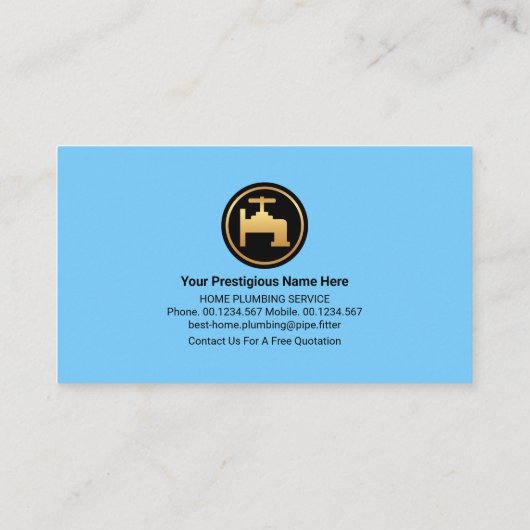 Pijpsysteem Blauwe golven Visitekaartje (Achterkant)