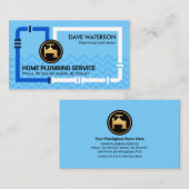 Pijpsysteem Blauwe golven Visitekaartje (Voorkant / Achterkant)