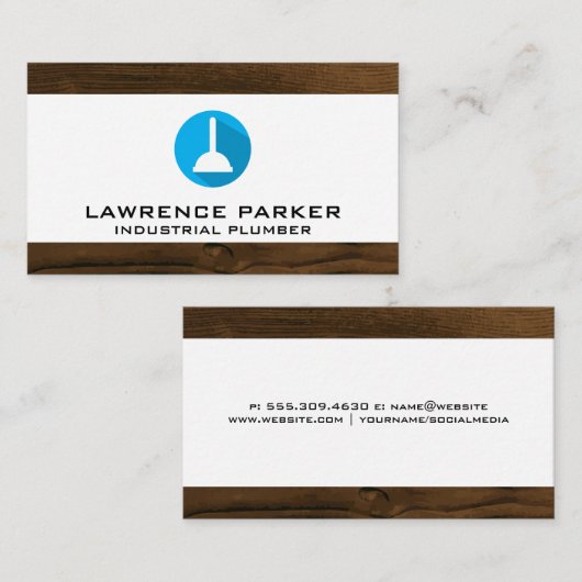 Pijpsysteem pictogram | Plombaard Visitekaartje (Voorkant / Achterkant)