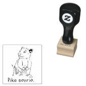 Pika Bunny glimlachte Spaanse versie Rubberstempel (Gestempeld)