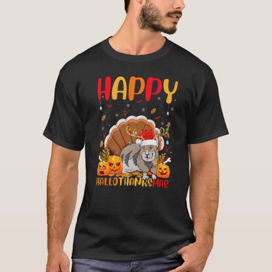 Pika Dier Gelukkig Pika Hellothanksmas T-shirt (Voorkant)