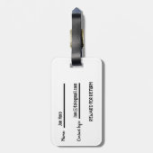 Pika in Snow Label met contactgegevens Bagagelabel (Achterkant verticaal)