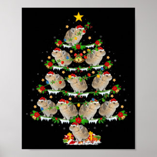 Pika Lover Xmas Lichtjes Pika Kerstboom Poster