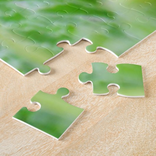 Pika met bladeren en bloemen in de mond legpuzzel (Zijkant)