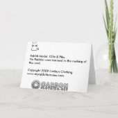 Pika & Ollie Tinsel Kerstmis - Konijn Bunny Kerstm Feestdagen Kaart (Achterkant)