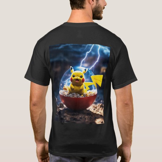 Pika-stijl: Electric Vibes T-shirt" T-shirt (Achterkant)