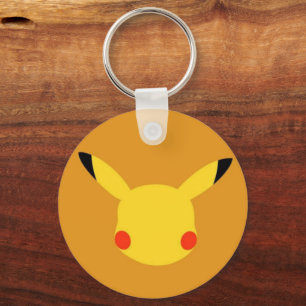 Pikachu Gezicht Cirkel Sleutelhanger Ontwerp