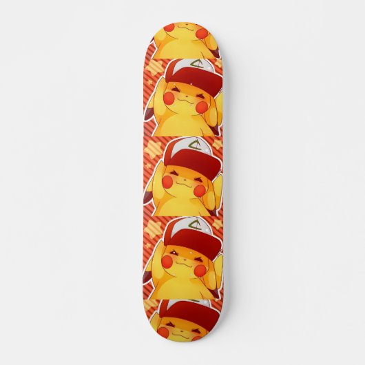 Pikachu Trainer Hoed Persoonlijk Skateboard (Voorkant)
