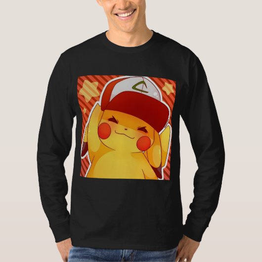 Pikachu Trainer Hoed T-shirt (Voorkant)