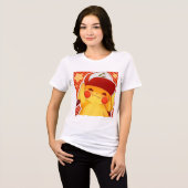 Pikachu Trainer Hoed Tri-Blend Shirt (Voorkant volledig)