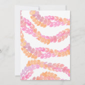 Pikake verjaardagsuitnodiging kaart (Achterkant)