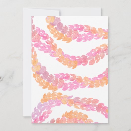 Pikake verjaardagsuitnodiging kaart (Achterkant)