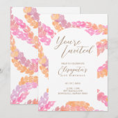 Pikake verjaardagsuitnodiging kaart (Voorkant / Achterkant)