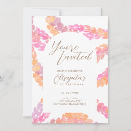 Pikake verjaardagsuitnodiging kaart