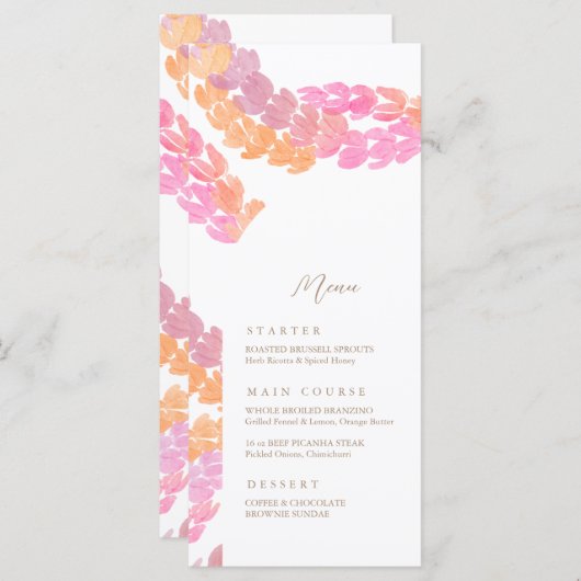 Pikake Wedding Menu (Voorkant / Achterkant)