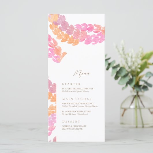 Pikake Wedding Menu (Staand voorkant)