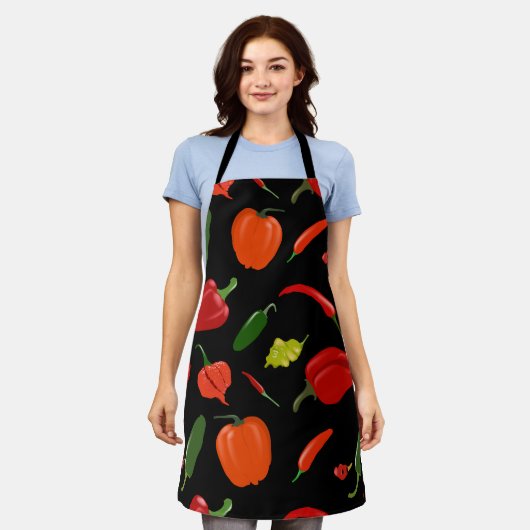 Pikante pepers schort (Gedragen)