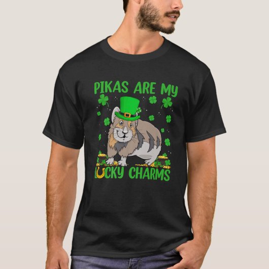 Pikas zijn mijn gelukscharmes Pika St. Patrick's D T-shirt (Voorkant)