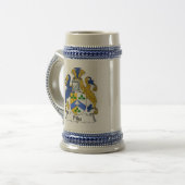 Pike Coat of Arms Stein - Family Crest Bierpul (Voorkant links)