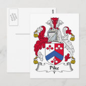 Pike Family Crest Briefkaart (Voorkant / Achterkant)