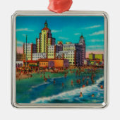 Pike Front en Bathing Beach, Long Beach Metalen Ornament (Voorkant)