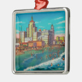 Pike Front en Bathing Beach, Long Beach Metalen Ornament (Links)