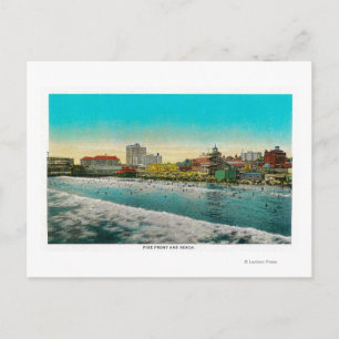 Pike Front en Long Beach, Californië Briefkaart