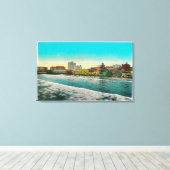 Pike Front en Long Beach, Californië Canvas Afdruk (Insitu (Houten vloer))