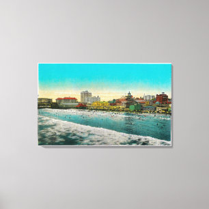 Pike Front en Long Beach, Californië Canvas Afdruk