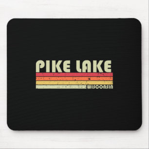 Pike Lake Wisconsin Grappige Vissen Kamperen Zomer Muismat