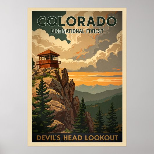 Pike National Forest - Devil's Head Outlook V01 Poster (Voorkant)