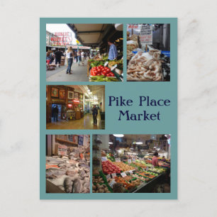 Pike Place Collage Briefkaart
