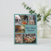 Pike Place Collage Briefkaart (Staand voorkant)