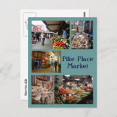 Pike Place Collage Briefkaart (Voorkant / Achterkant)